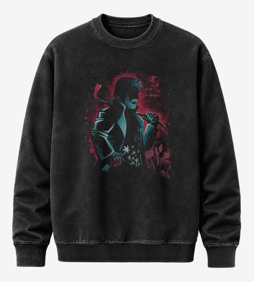 Poleron Polo Acid Wash Negro de El Carnicero 