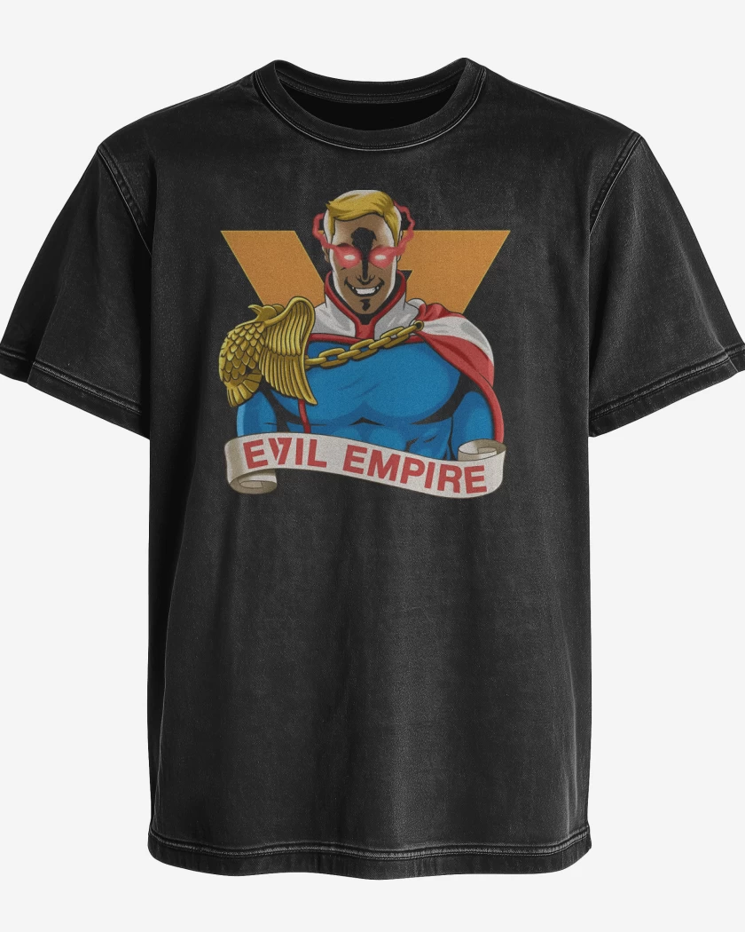 Polera desgastada Negro de V Empire