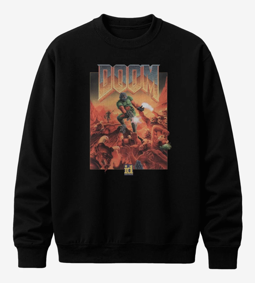Poleron polo Negro de Doom