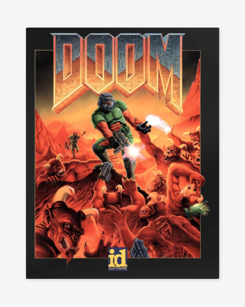Print metalico Negro de Doom