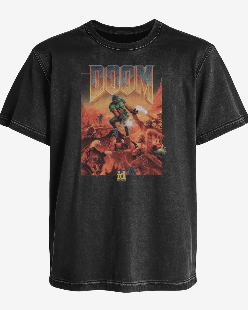 Polera desgastada Doom