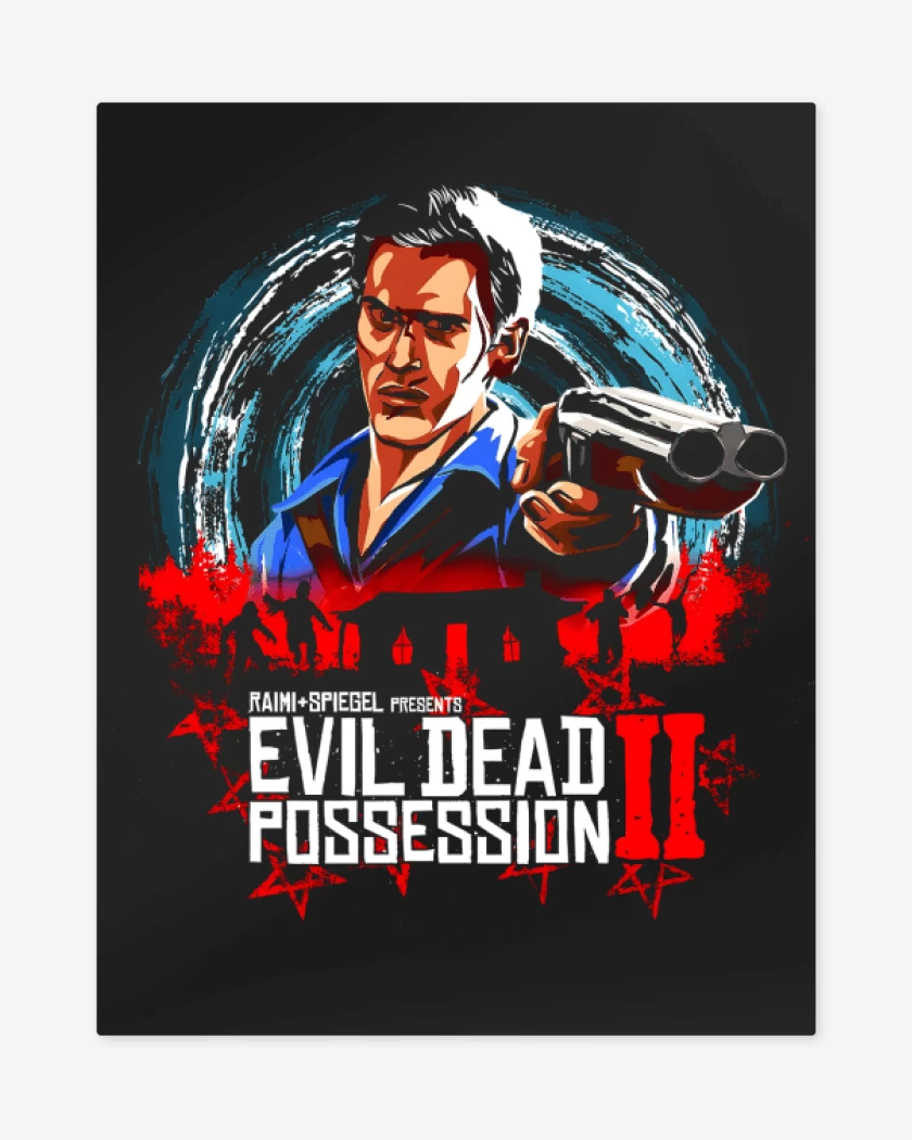 Print metalico Negro de Evil Dead Possession II