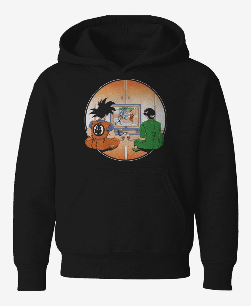 Poleron de niño Negro de Pelea de Anime