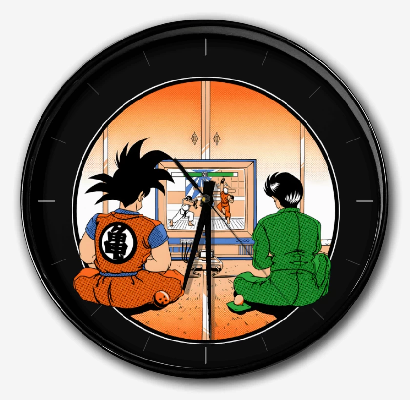 Reloj Negro de Pelea de Anime