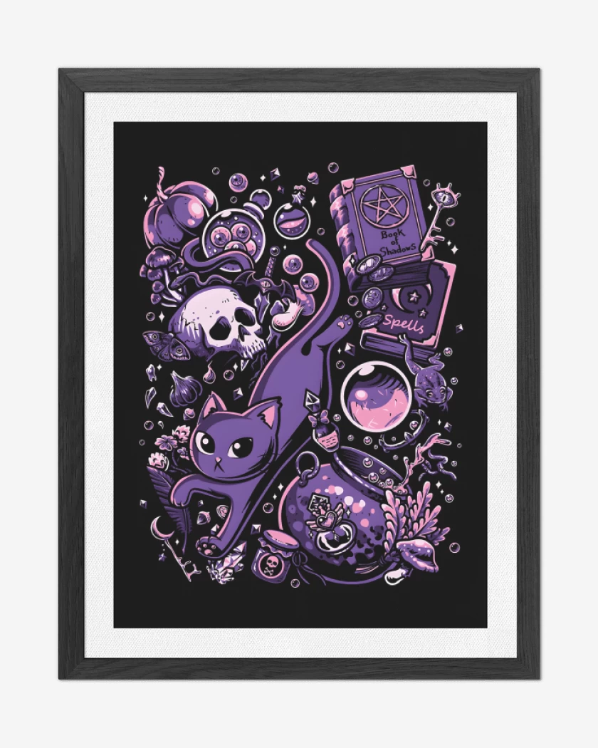 Cuadro decorativo Negro de Ingredientes para Brujería