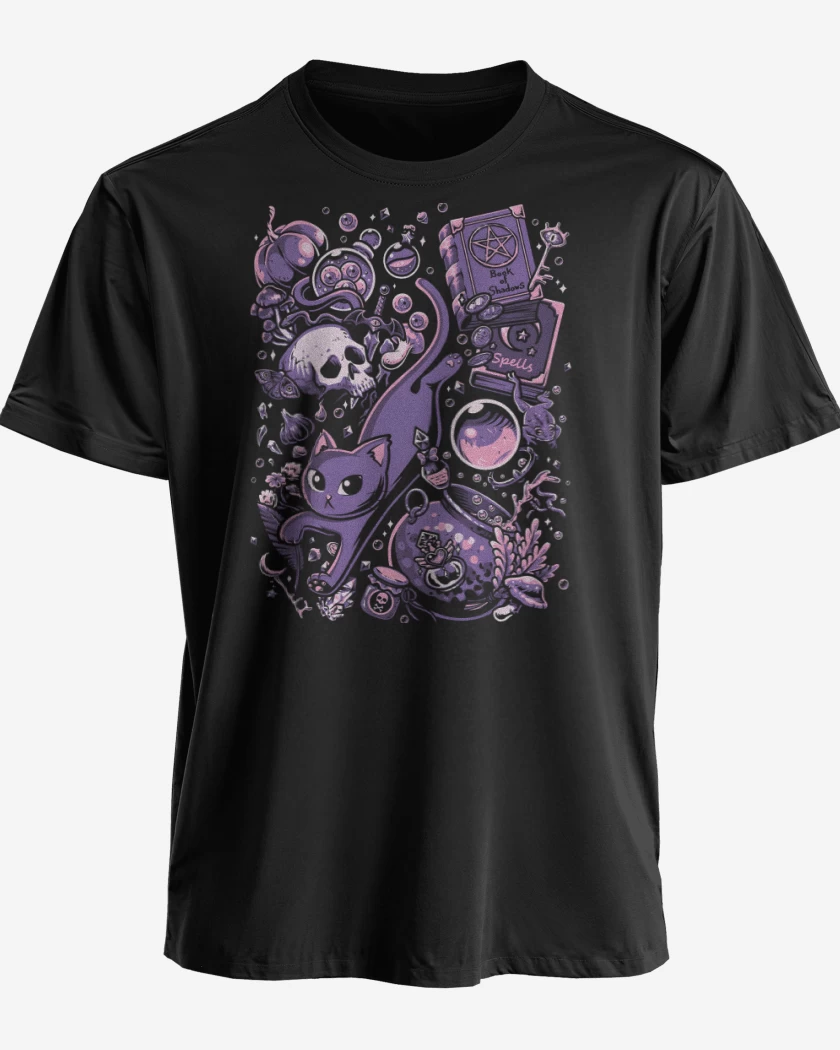 Polera premium Negro de Ingredientes para Brujería