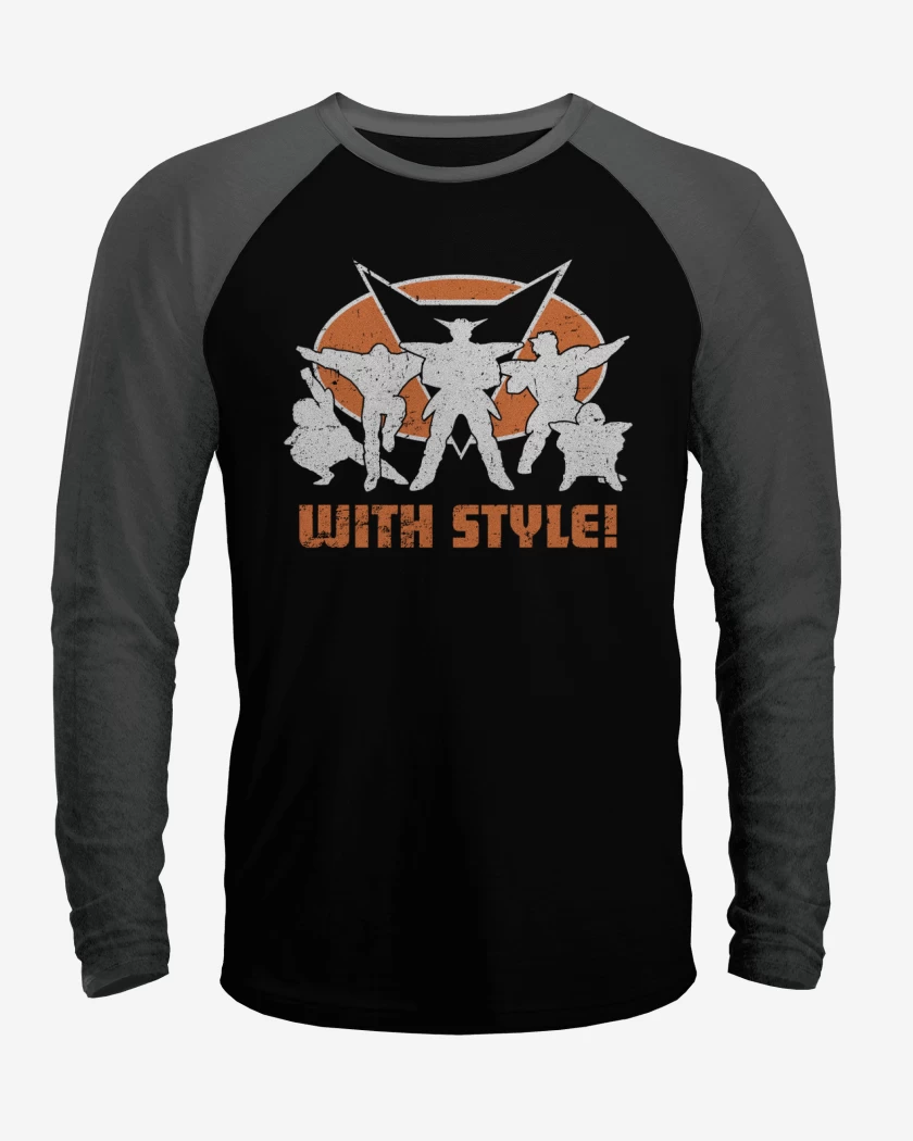 Polera Raglan Negro / Negro Heather de Fuerzas Ginyu