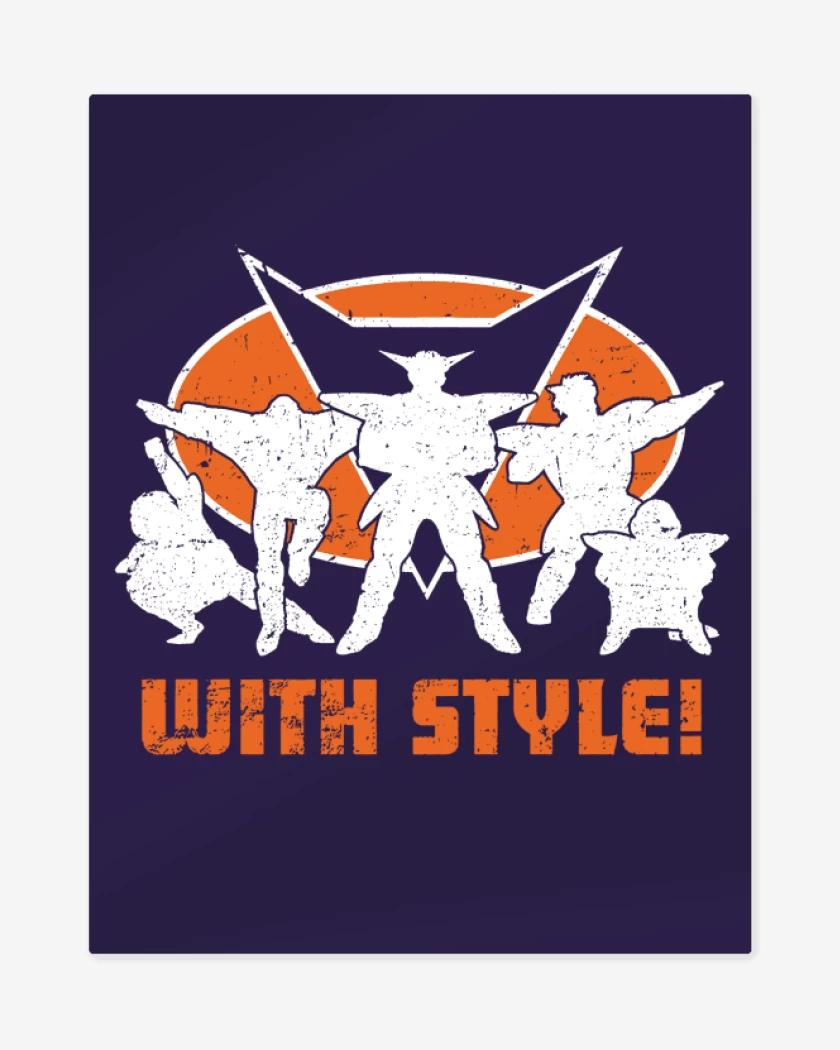 Print metalico Morado de Fuerzas Ginyu