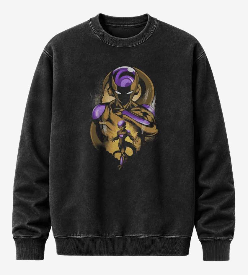 Poleron Polo Acid Wash Negro de Golden Freeza