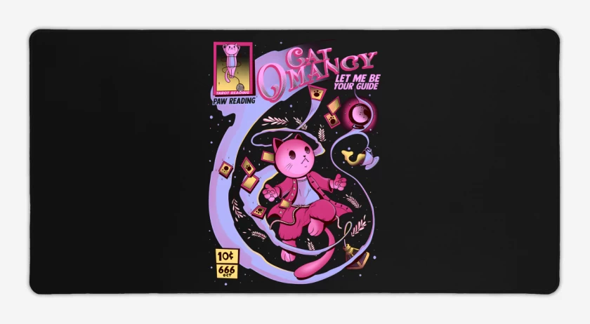 Mouse pad Gamer Negro de CatOmancy