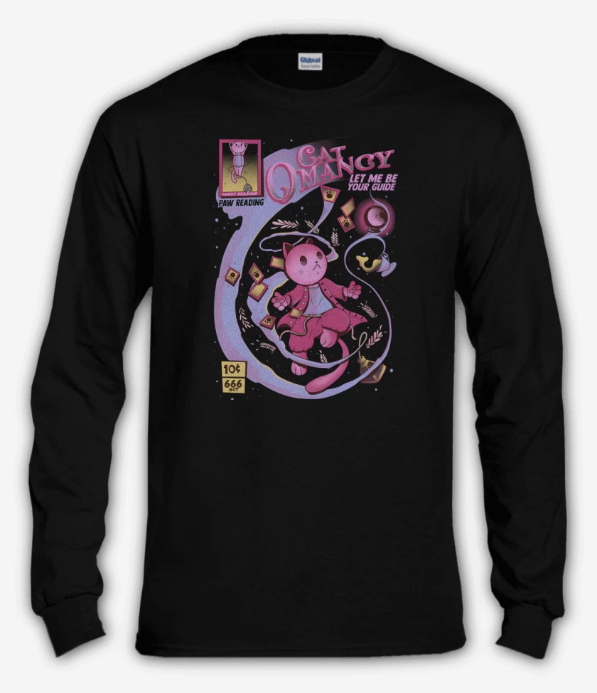 Polera manga larga Negro de CatOmancy