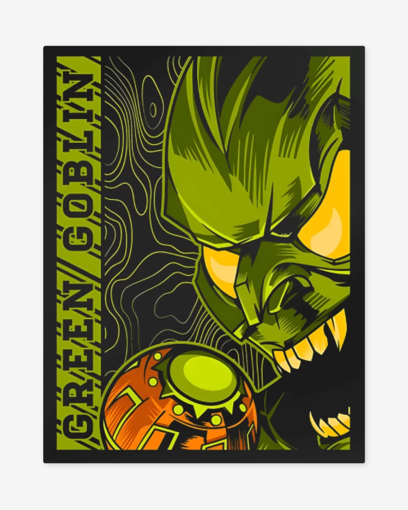 Print metalico Negro de Green Goblin