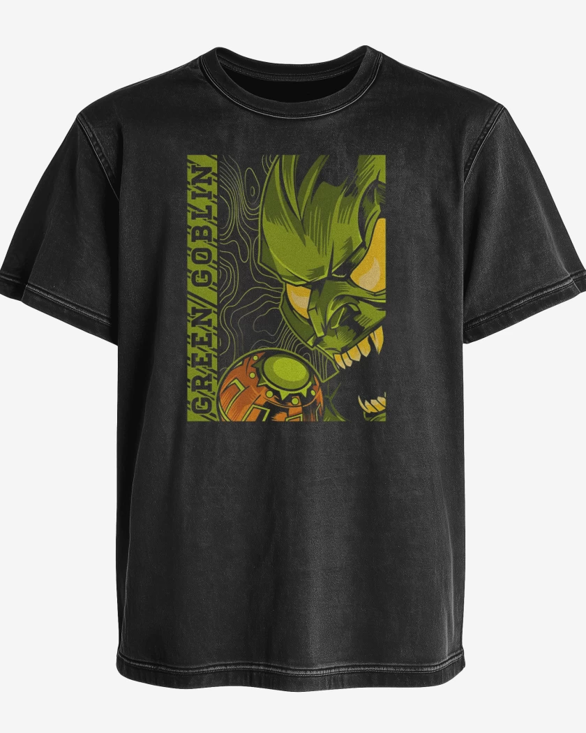 Polera desgastada Negro de Green Goblin