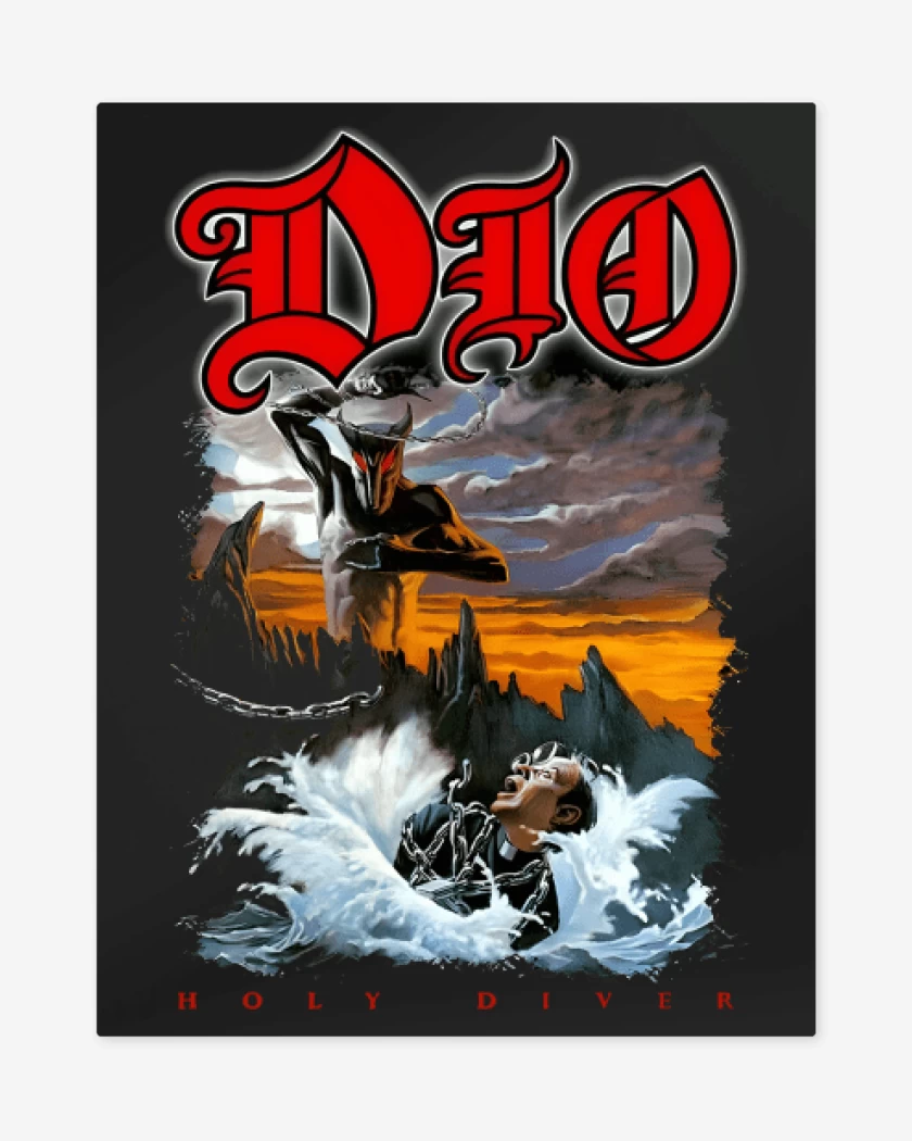 Print metalico Negro de Holy Diver