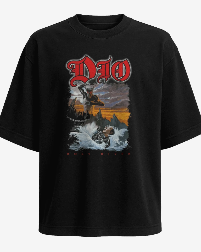 Polera Oversize Negro de Holy Diver