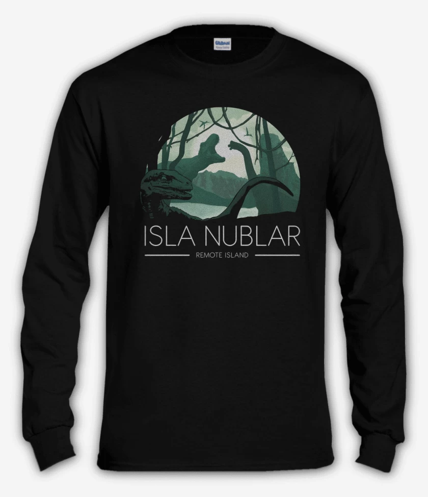 Polera manga larga Negro de Isla Nublar