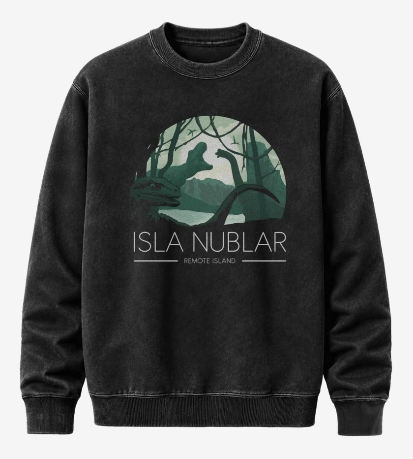Poleron Polo Acid Wash Negro de Isla Nublar