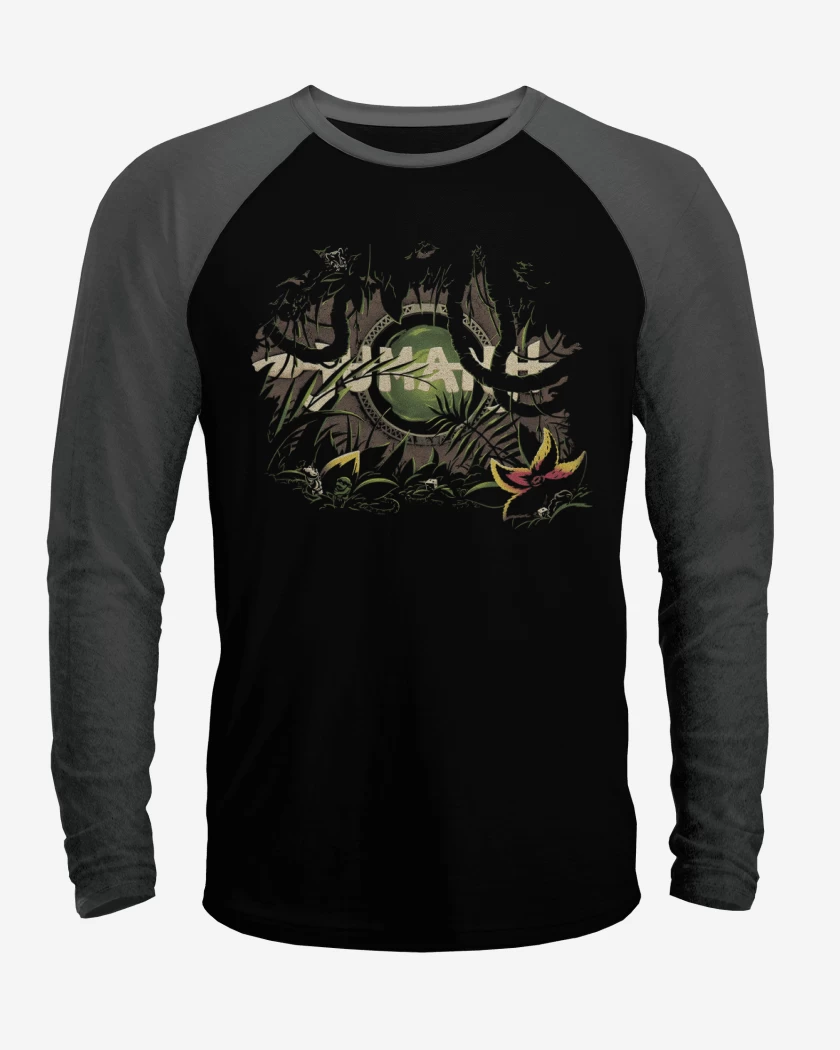 Polera Raglan Negro / Negro Heather de Jumanji