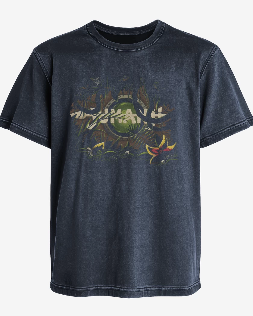 Polera desgastada Azul Marino de Jumanji