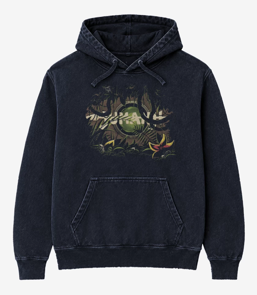 Poleron Canguro Acid Wash Azul Marino de Jumanji