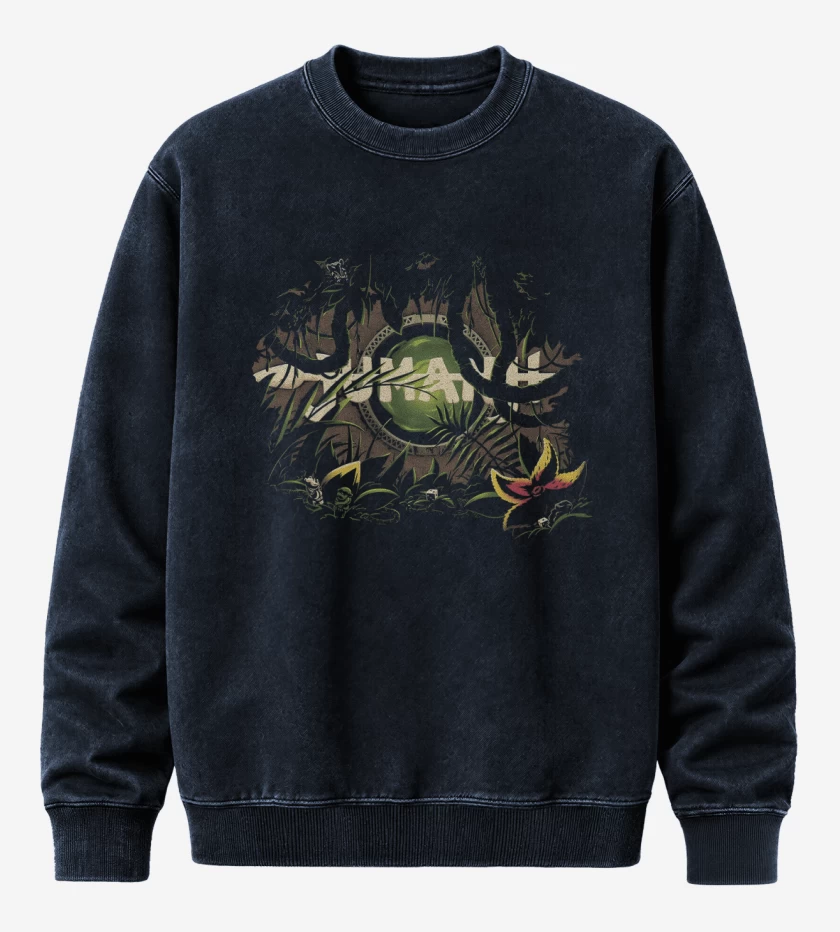 Poleron Polo Acid Wash Azul Marino de Jumanji