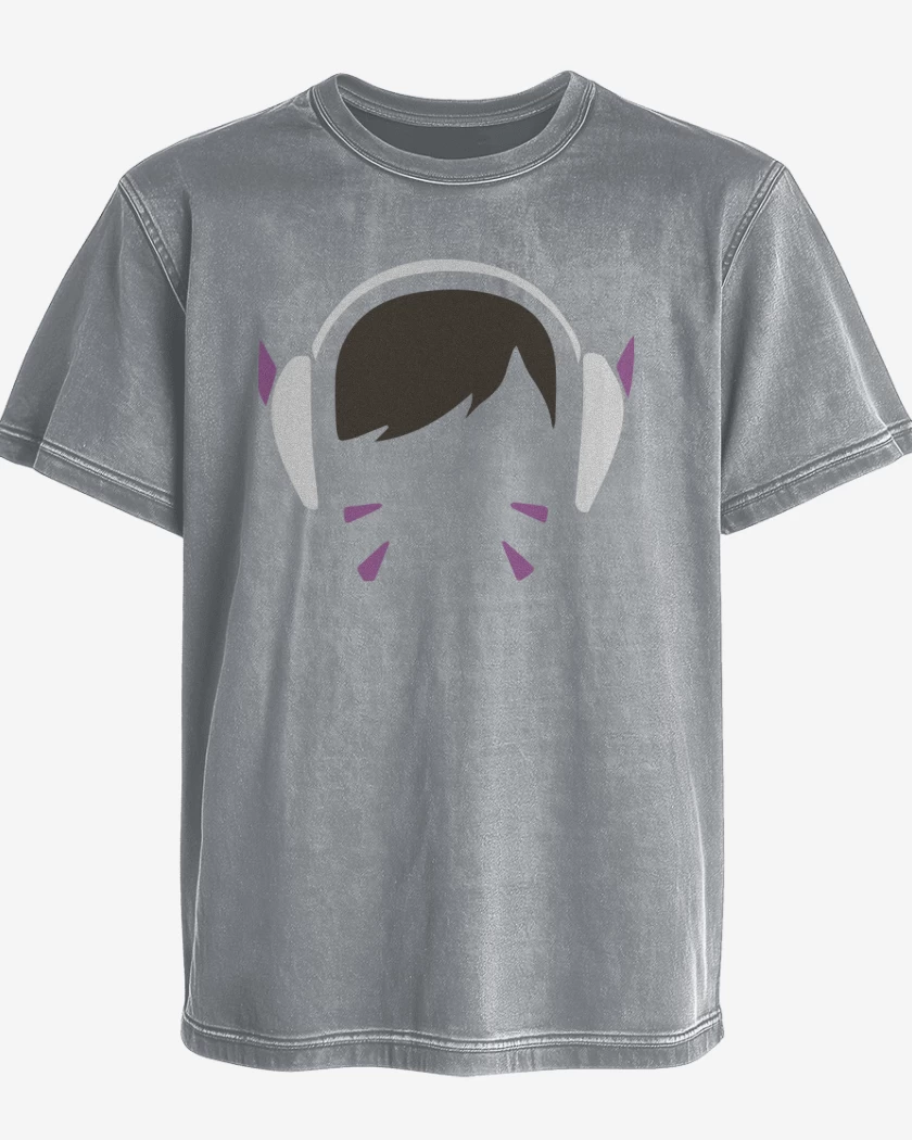 Polera desgastada Gris Melange de Dva
