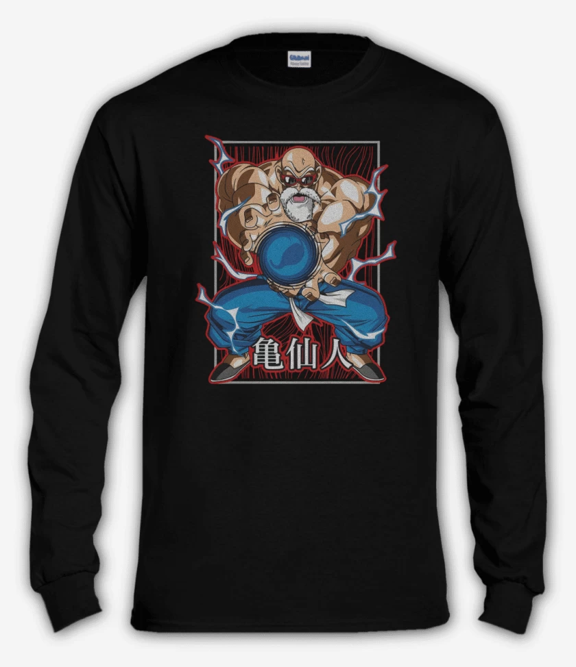 Polera manga larga Negro de Kame Sen nin