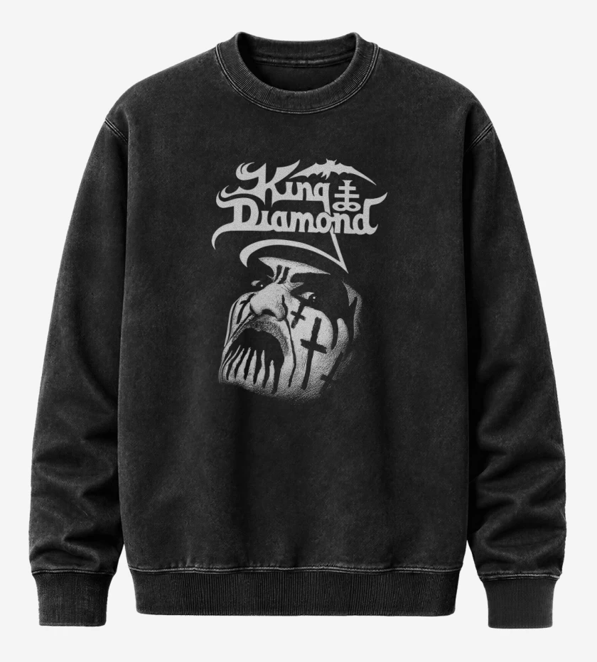 Poleron Polo Acid Wash Negro de King Diamond
