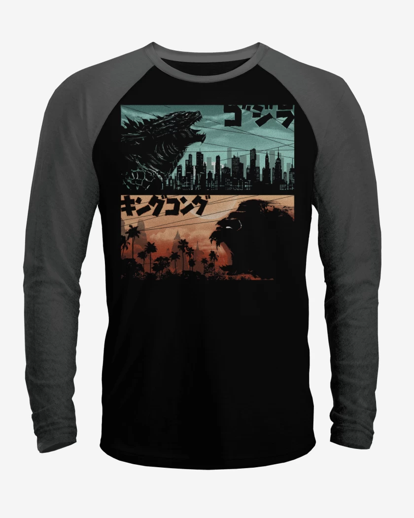 Polera Raglan Kong vs Zilla