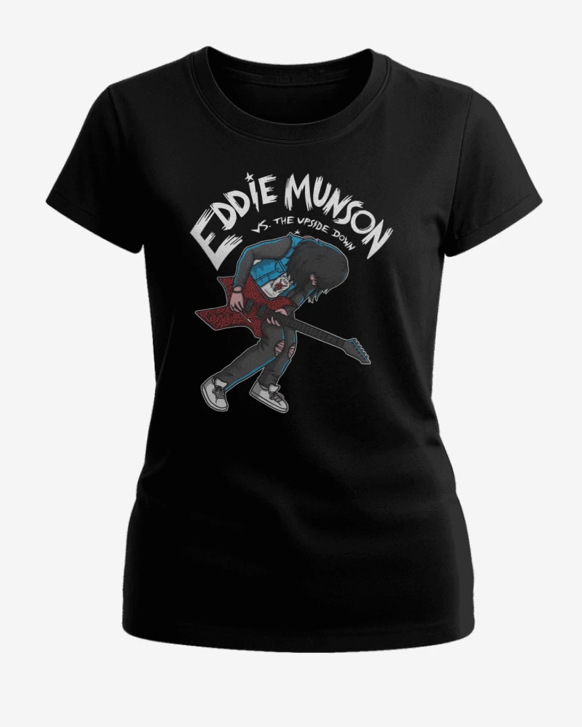 Polera de Mujer Negro de Munson vs Upside Down