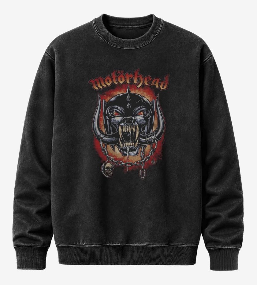 Poleron Polo Acid Wash Negro de Motorhead 2