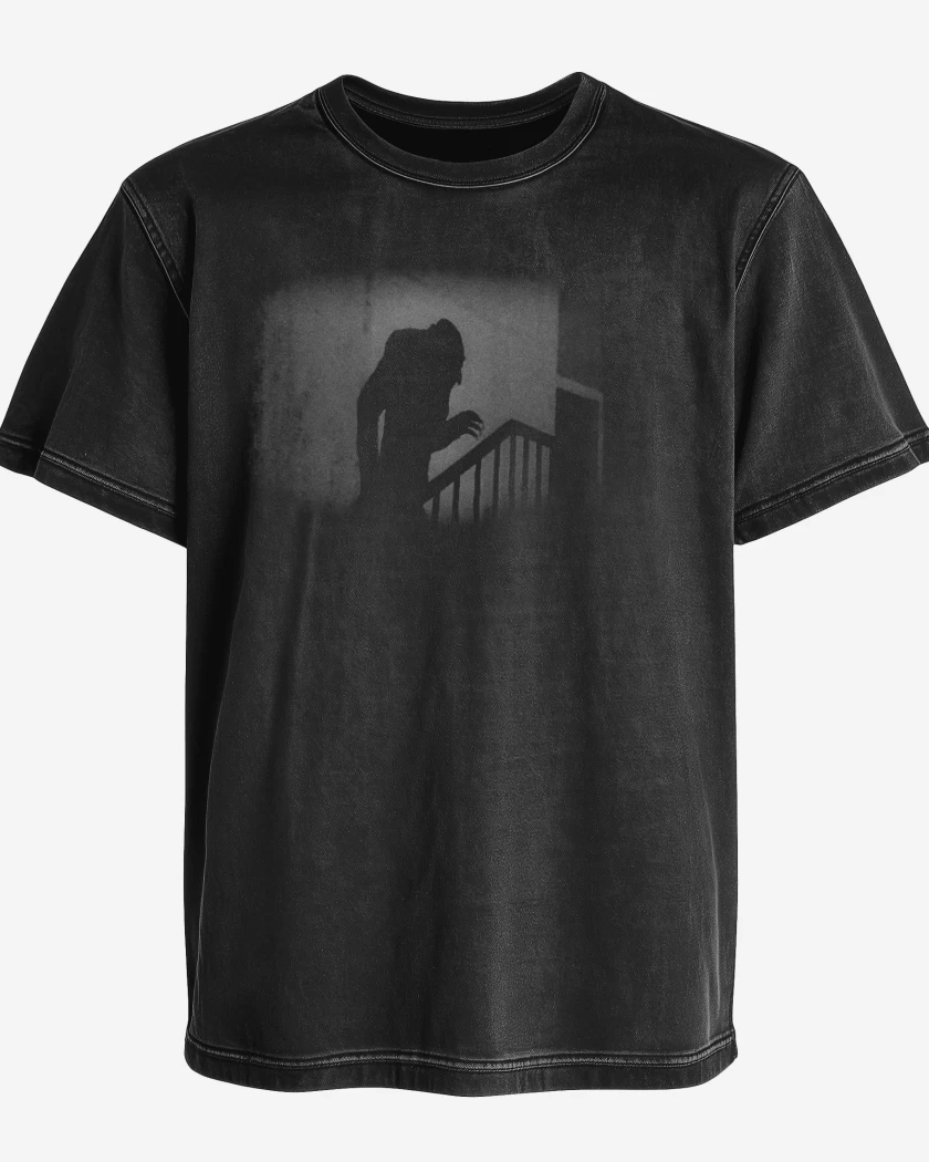 Polera desgastada Negro de Nosferatu