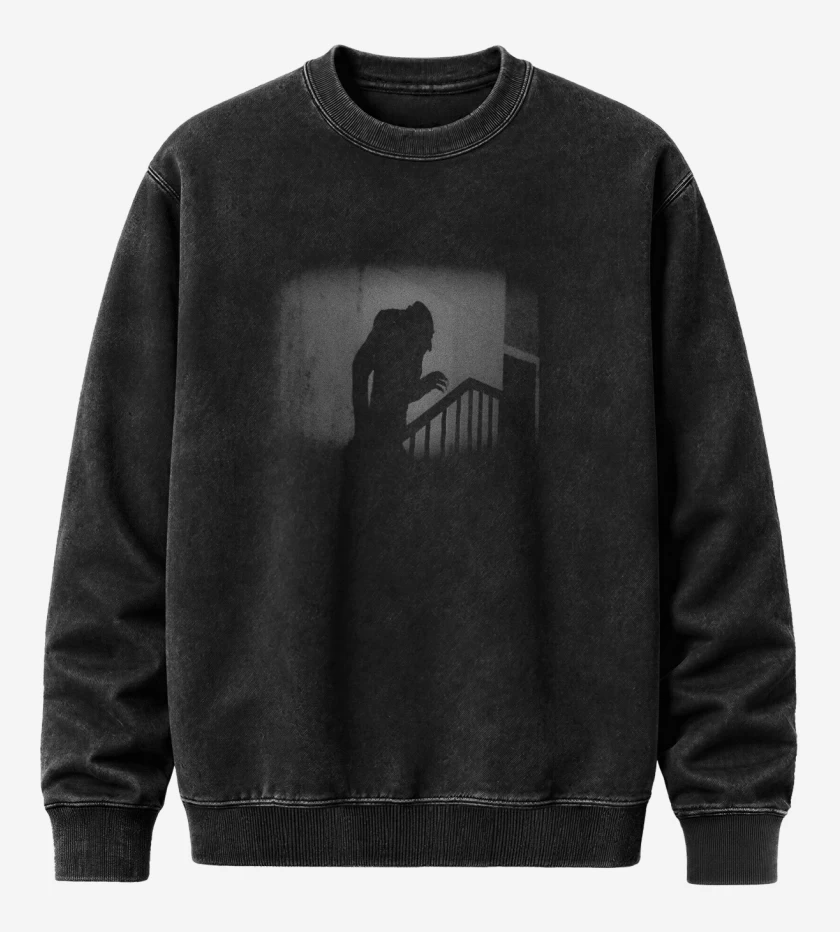 Poleron Polo Acid Wash Negro de Nosferatu