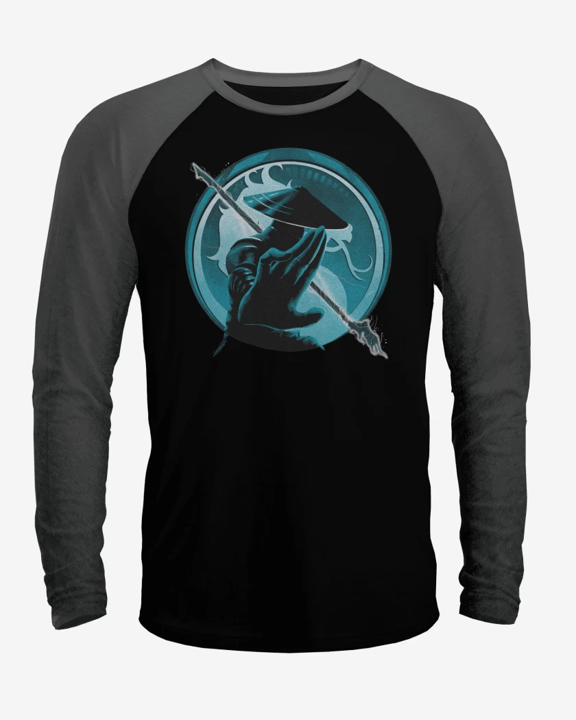 Polera Raglan Negro / Negro Heather de Raiden