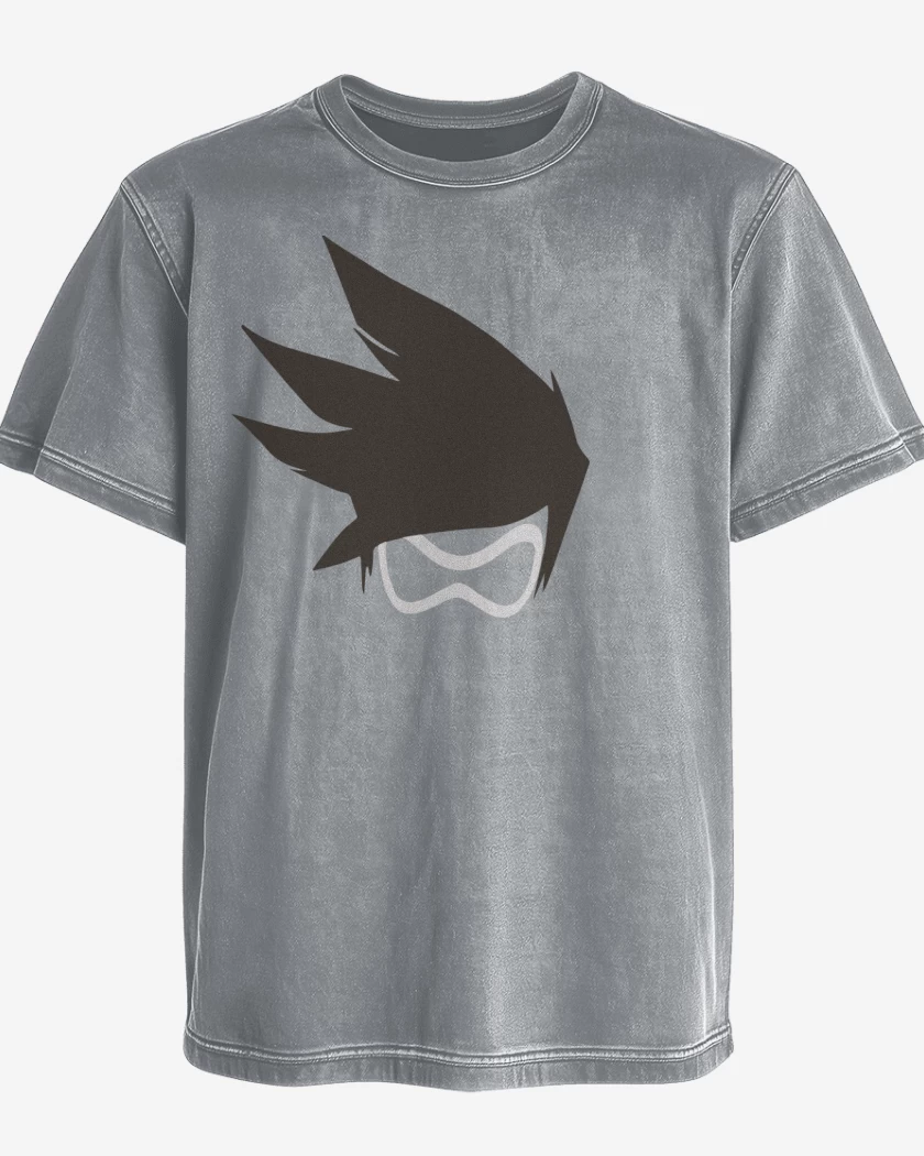 Polera desgastada Gris Melange de Tracer