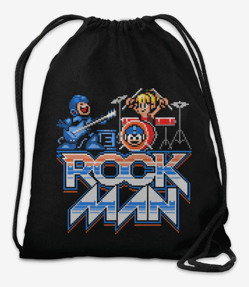 Mochila Negro de Rock Man