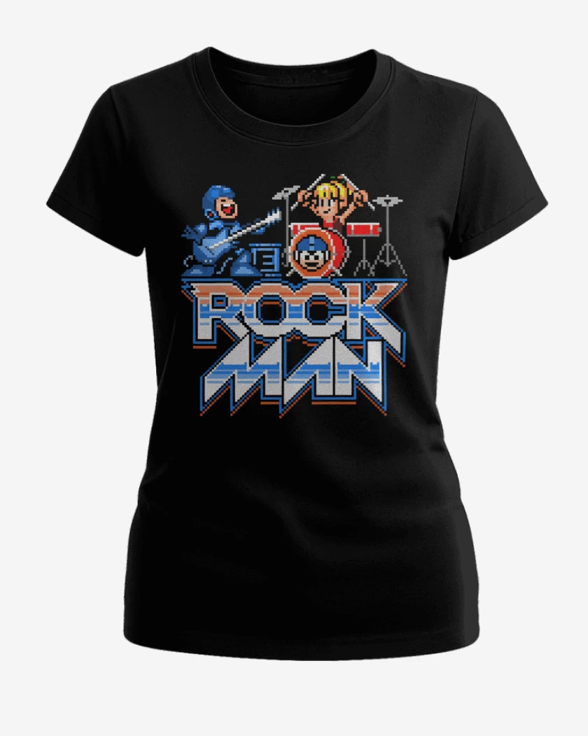 Polera de Mujer Negro de Rock Man