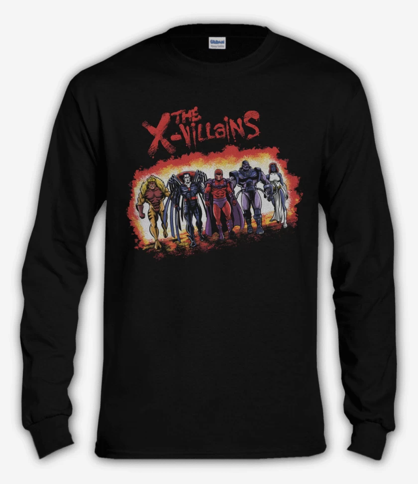 Polera manga larga Negro de The X-Villains