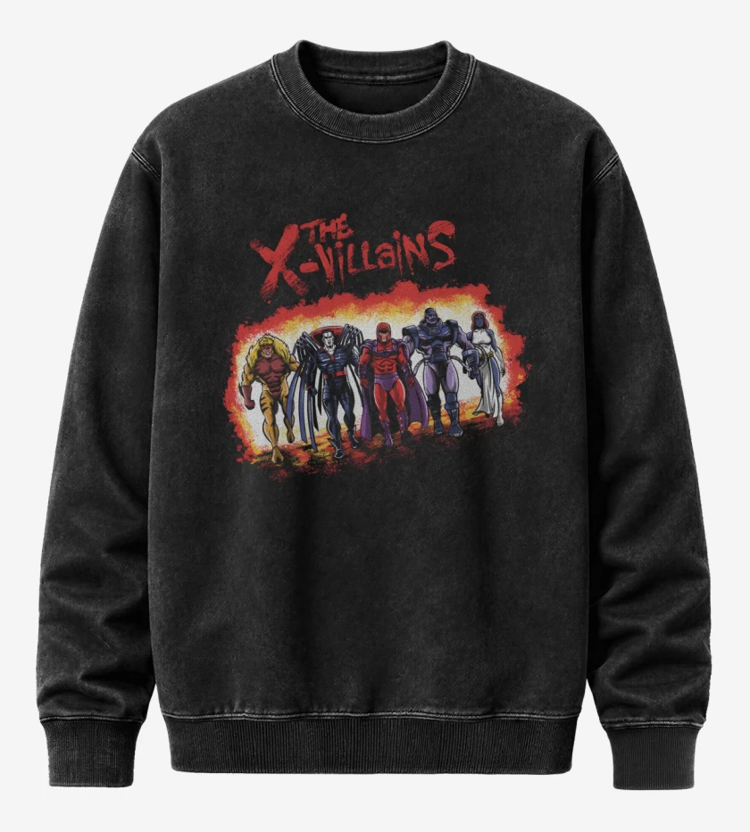 Poleron Polo Acid Wash Negro de The X-Villains