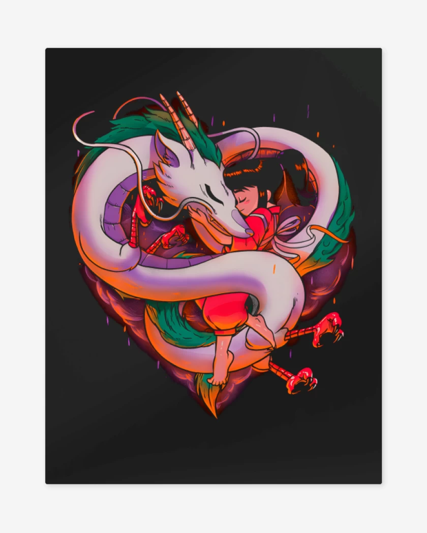 Print metalico Negro de Corazón Viajero
