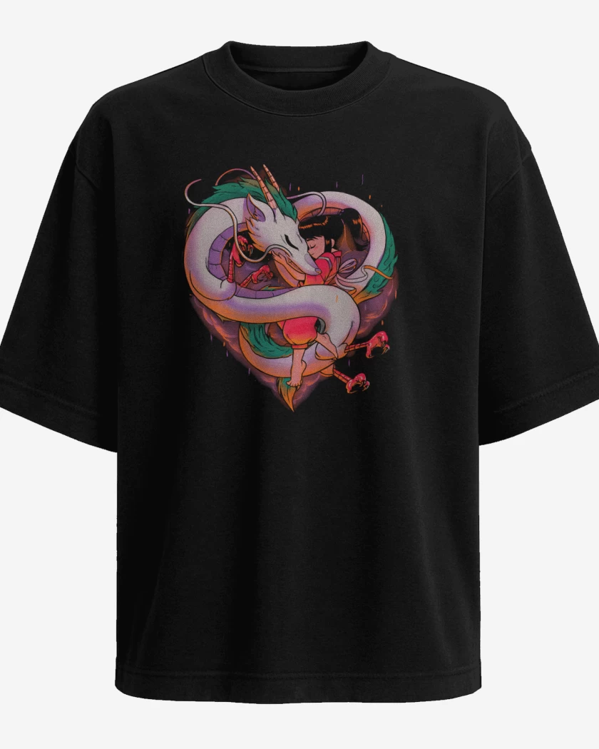 Polera Oversize Corazón Viajero