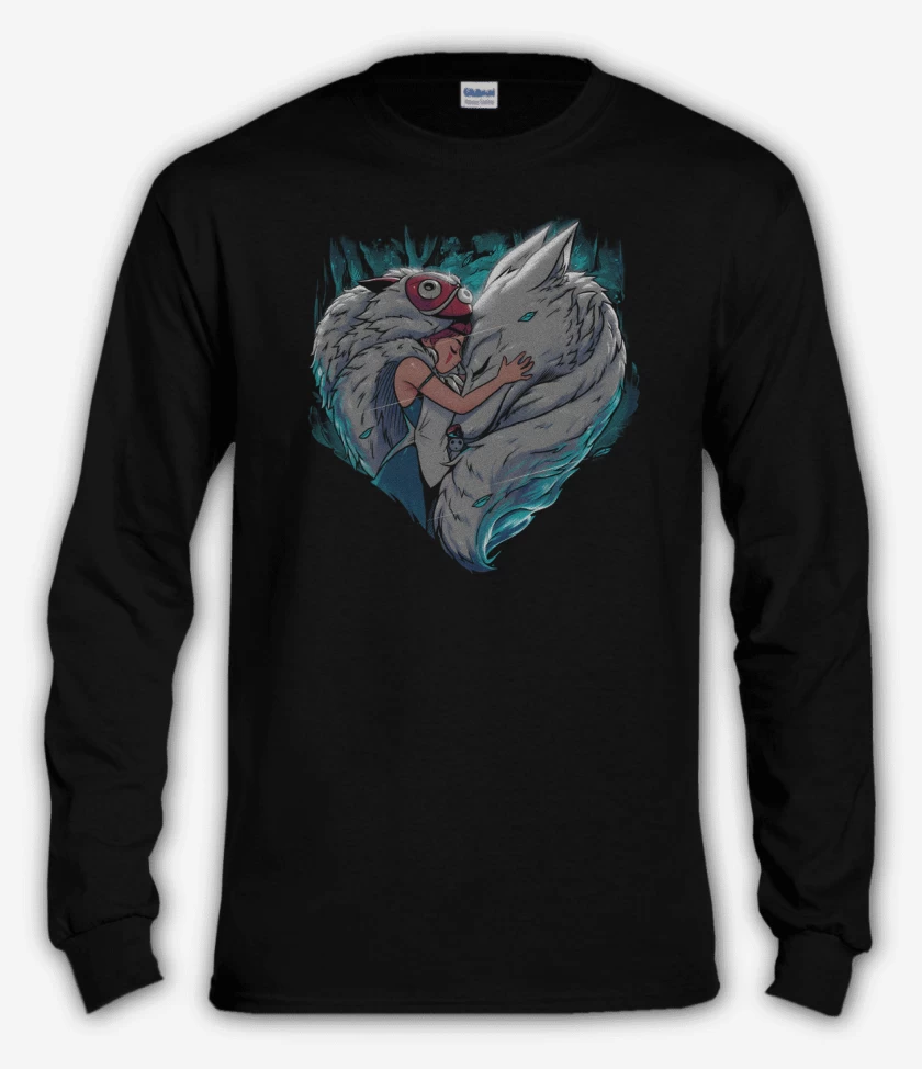 Polera manga larga Negro de Corazón del Bosque
