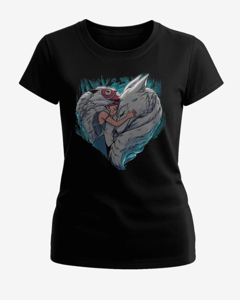 Polera de Mujer Negro de Corazón del Bosque