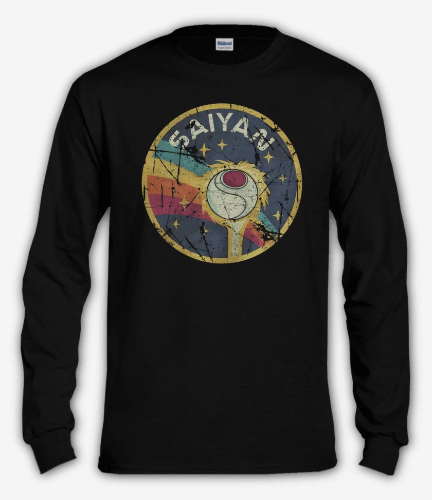 Polera manga larga Negro de Saiyan