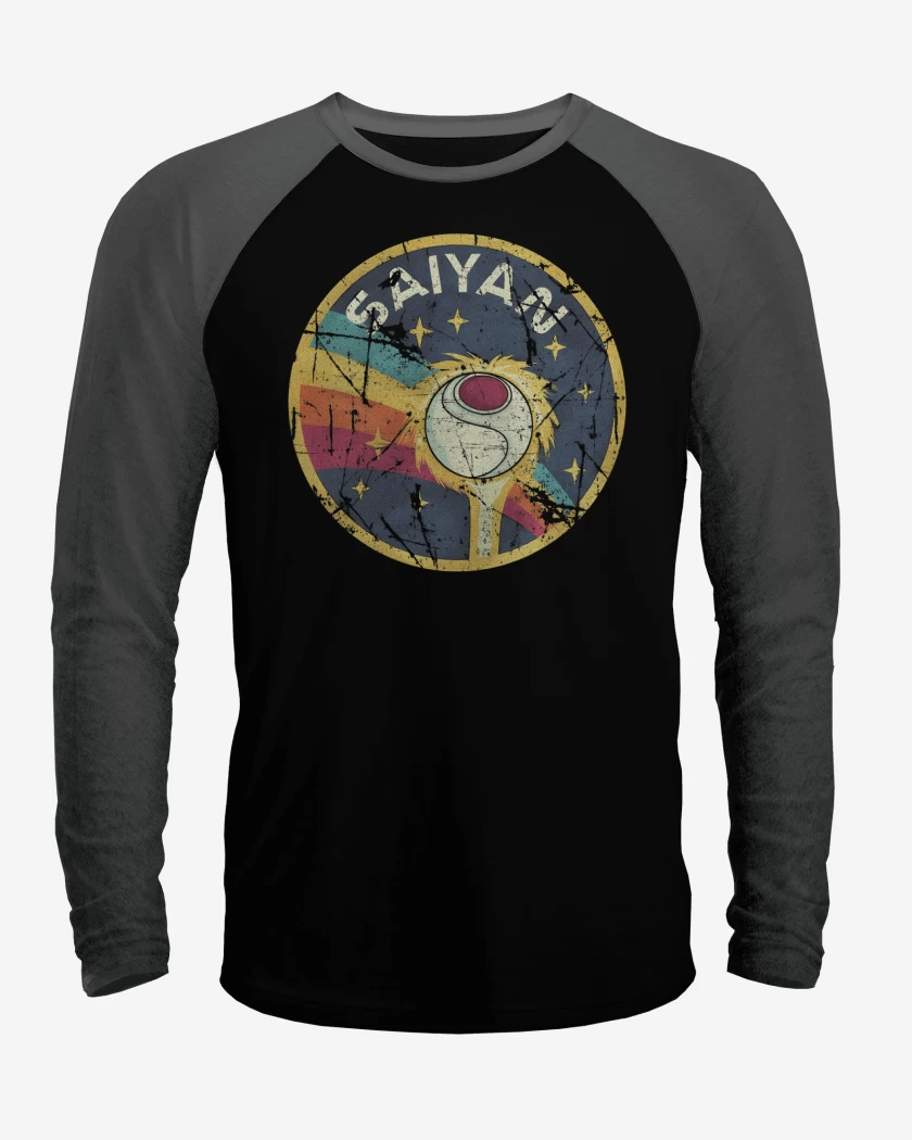 Polera Raglan Negro / Negro Heather de Saiyan