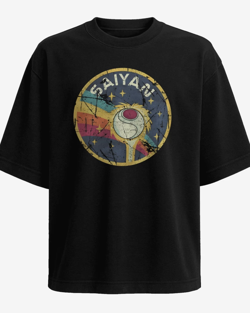 Polera Oversize Negro de Saiyan