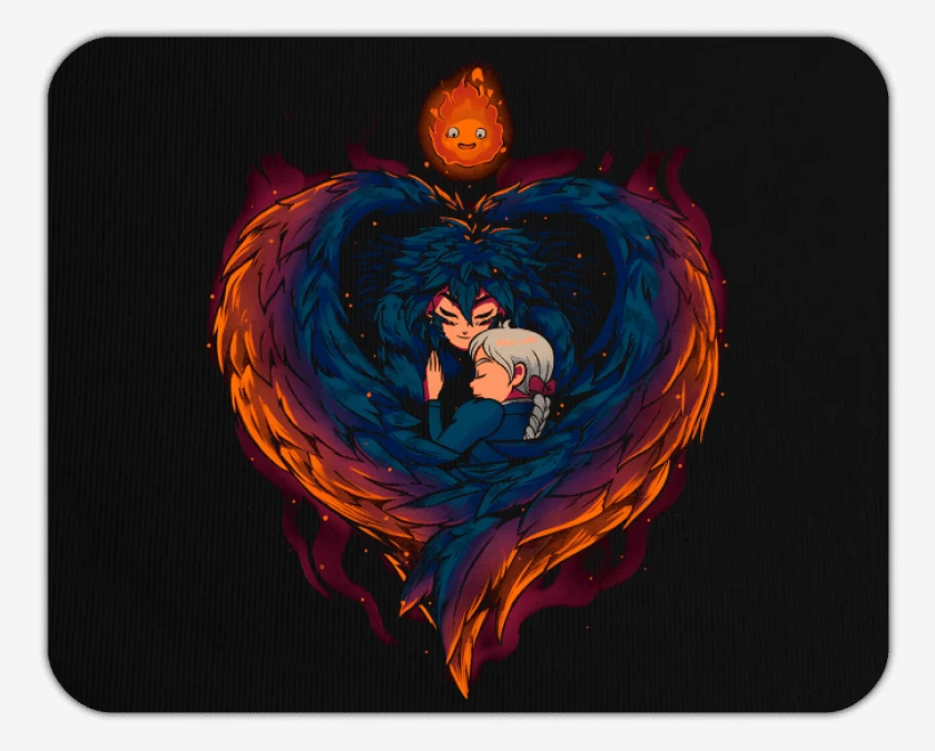 Mousepad Corazón en Llamas