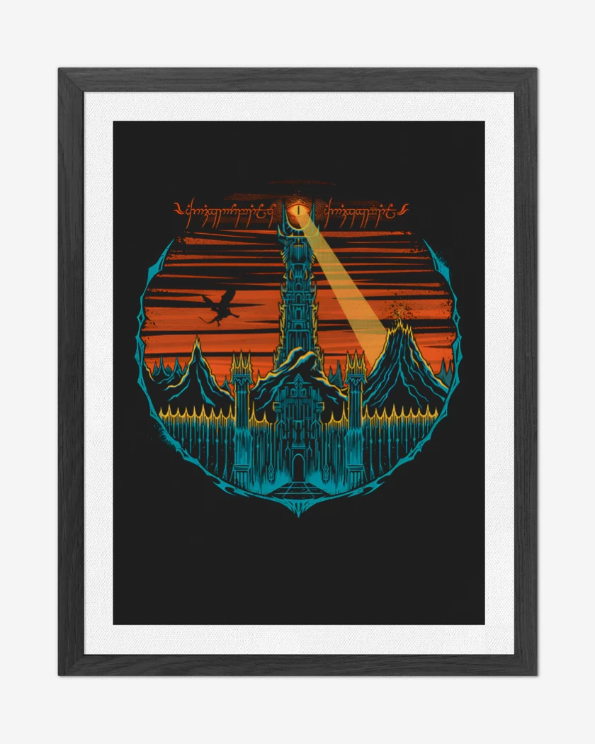Cuadro decorativo Negro de El ojo de Sauron