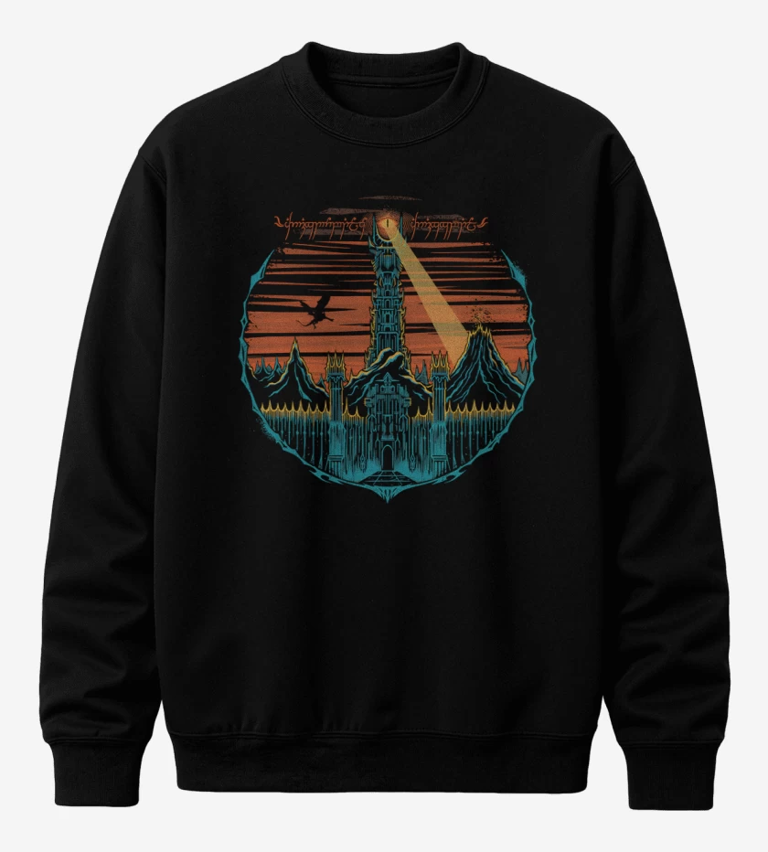 Poleron polo Negro de El ojo de Sauron