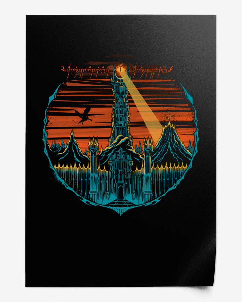 Print Negro de El ojo de Sauron